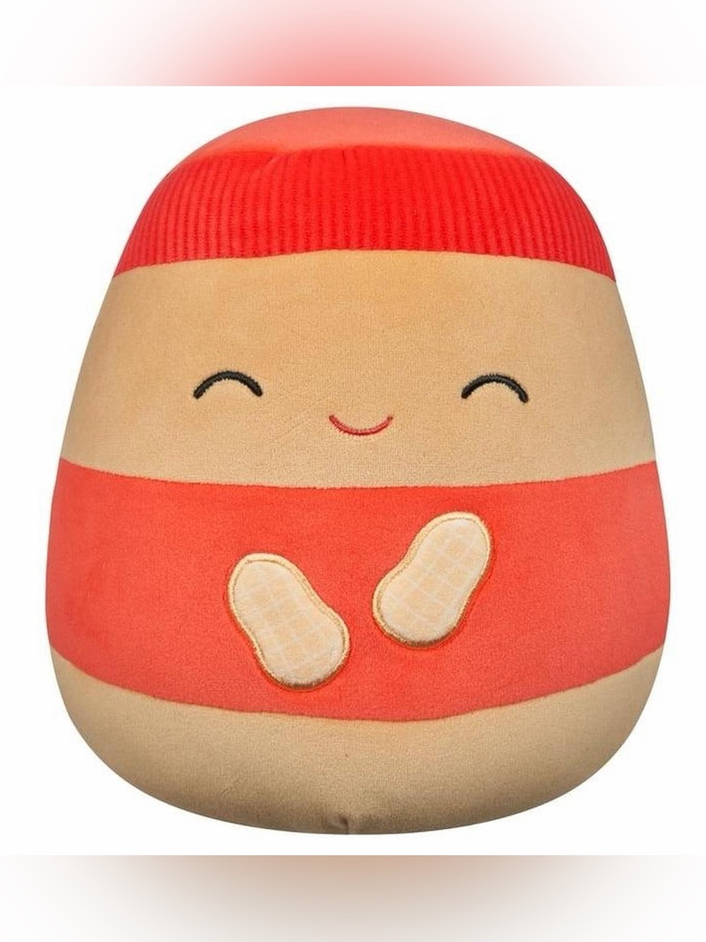 Squishmallows 10 inch Nedison the Red Peanut Butter Jar